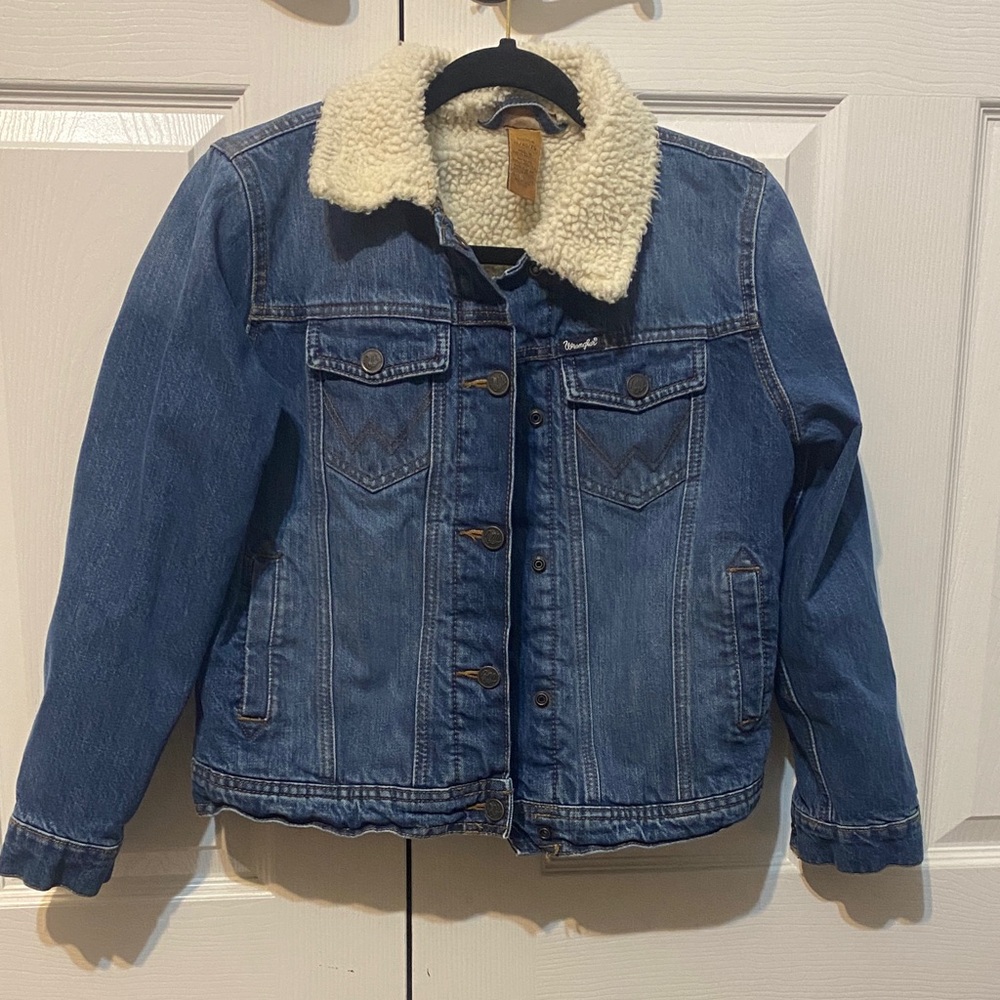 Wrangler Kids Denim Jacket with Sherpa Lining